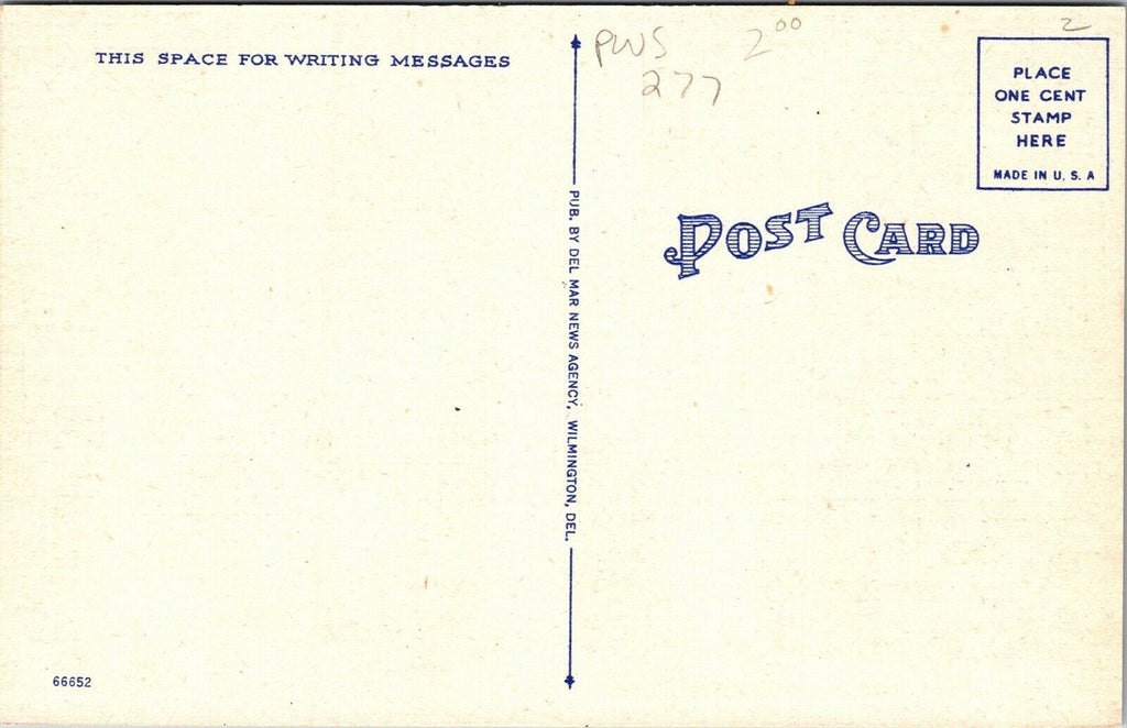 Christ Episcopal Church Erected 1734 Dover Del Vintage Postcard Linen UNP Vtg DB