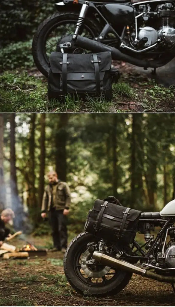 Bolsa De Lona Con Correas De Sujeción Para Moto - Ghost