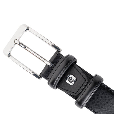 Pierre Cardin | Cintura da uomo in vera pelle SCB002, Nero 3