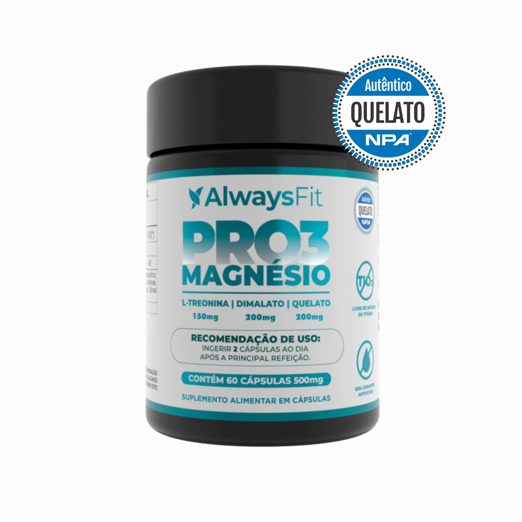 Pro3Magnésio - L-Treonina, Quelato e Dimalato - 60 Cápsulas