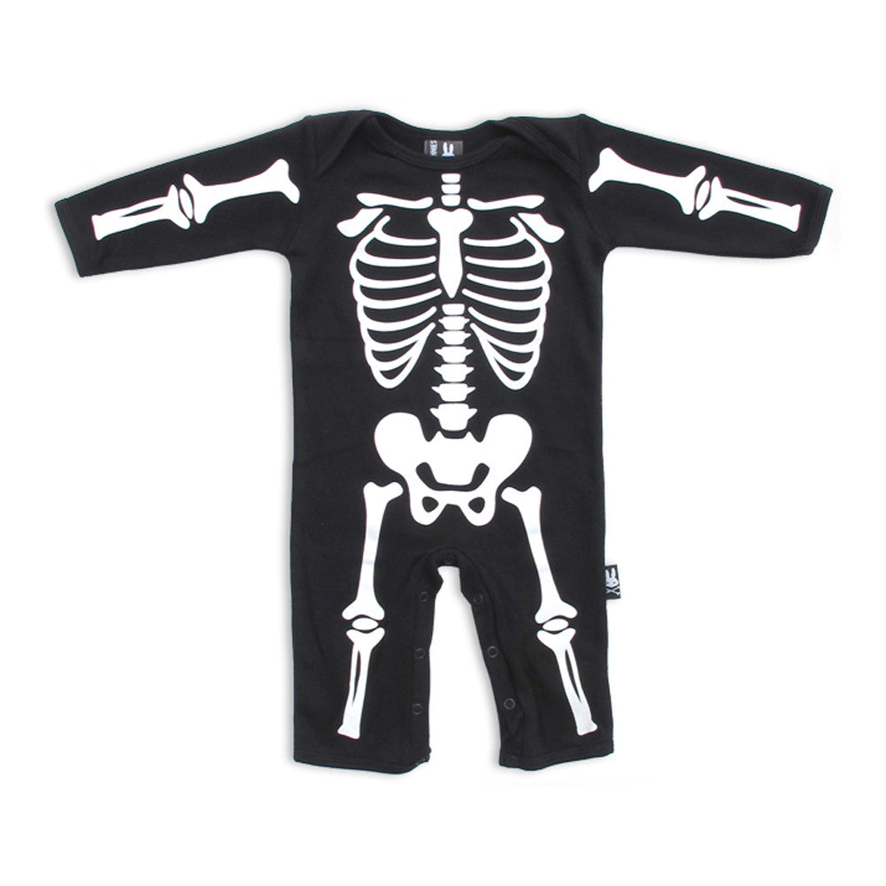 Six Bunnies Baby Playsuit - Skeleton – Badass Babies