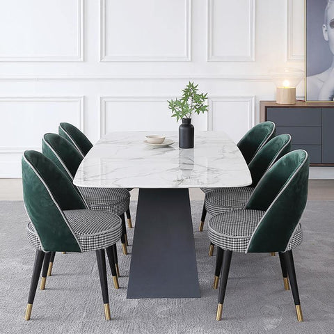 marble dining table with chairs