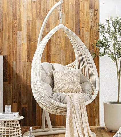 rattan garden hanging egg chair