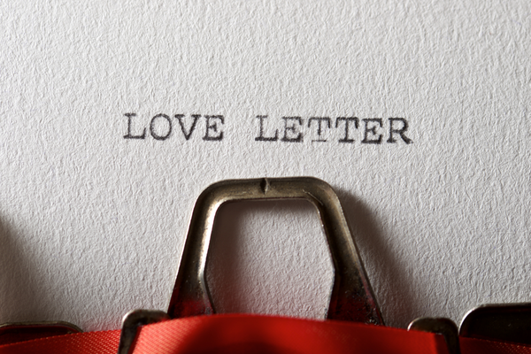 love letter on typewriter
