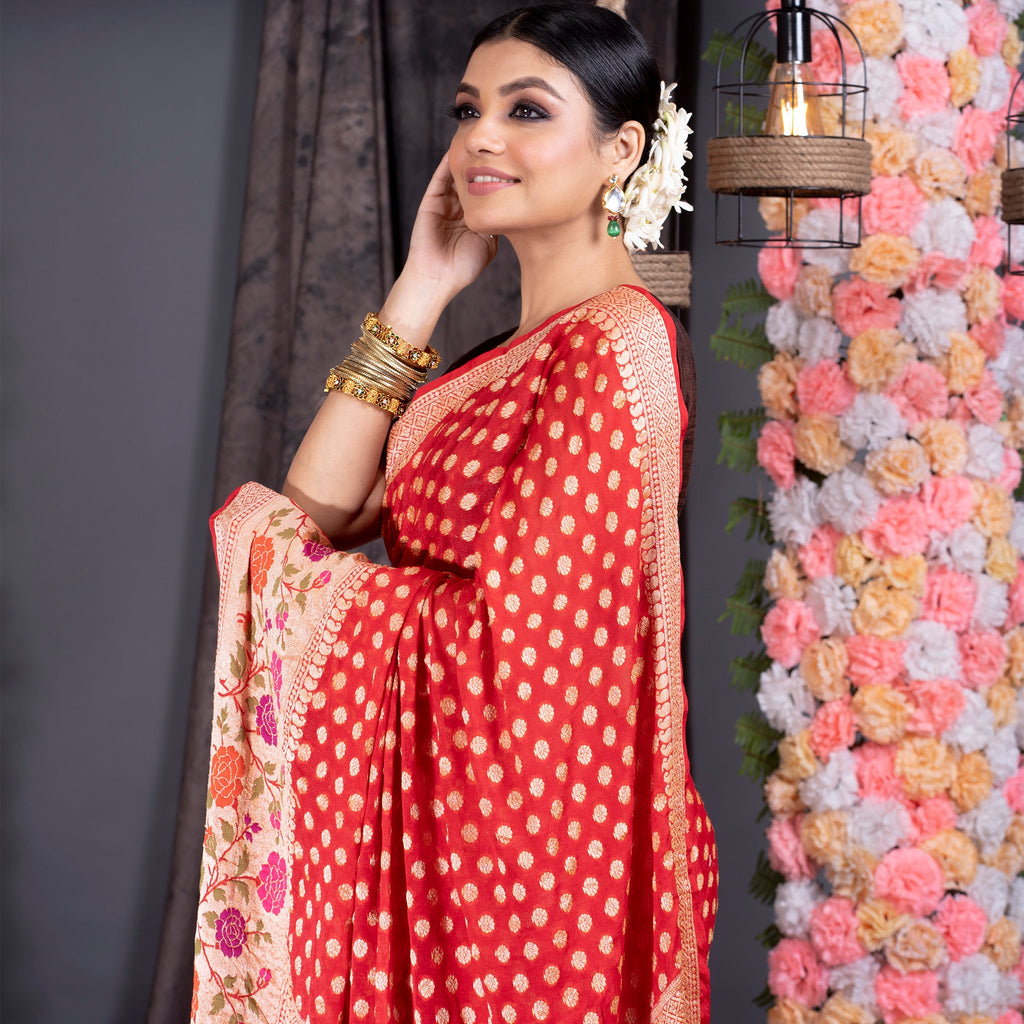 Faux Georgette digital print saree 17712N – Griiham