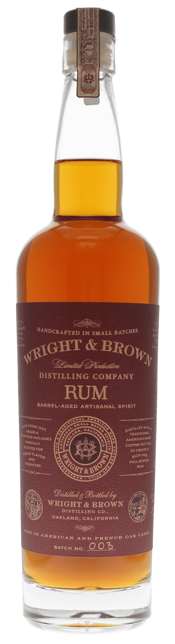 Wright and Brown Barrel Aged Rum