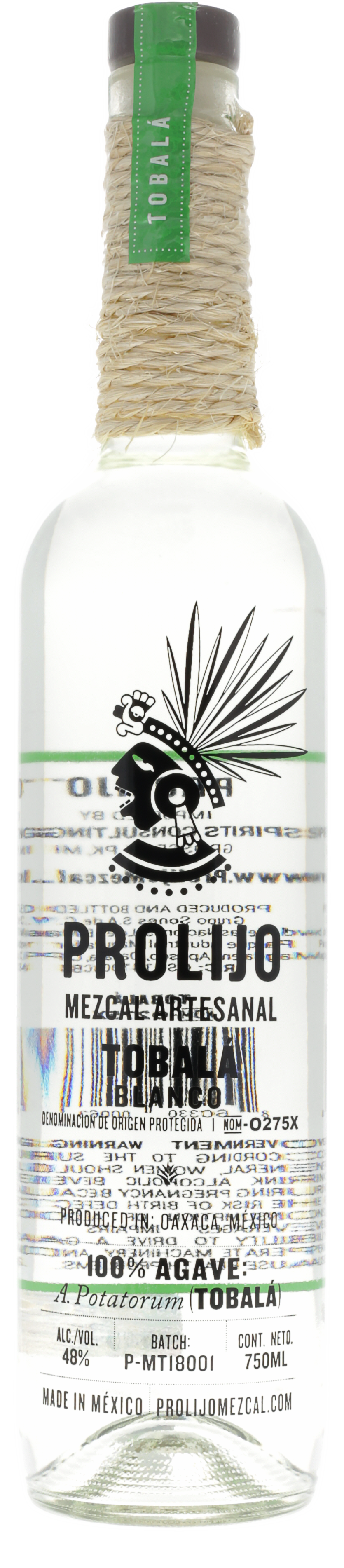 Prolijo Mezcal TobalÃ¡ Blanco