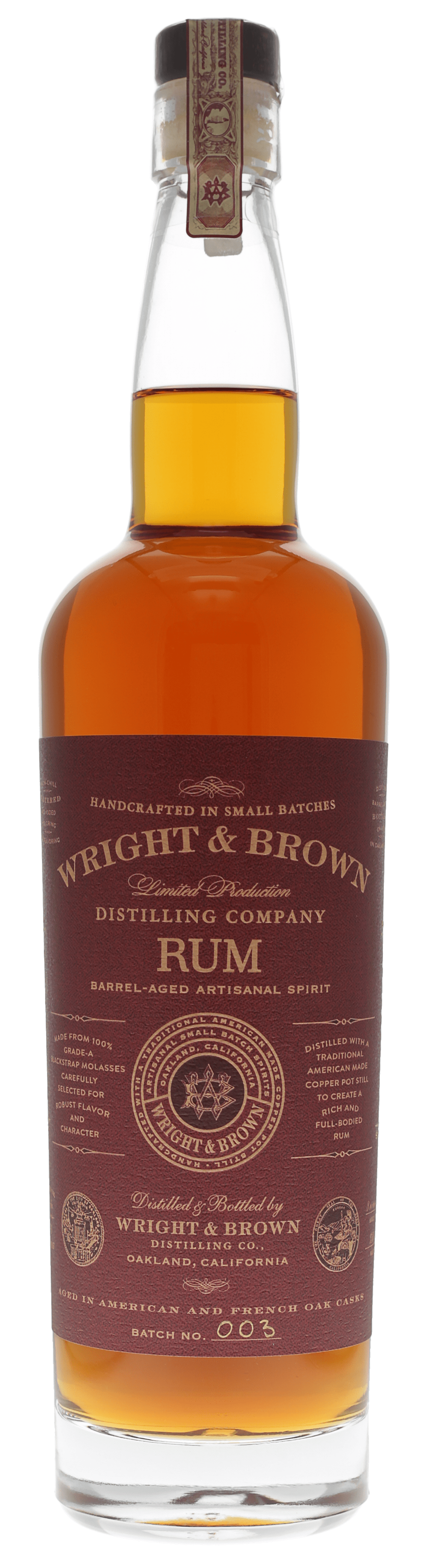 Wright and Brown Barrel Aged Rum