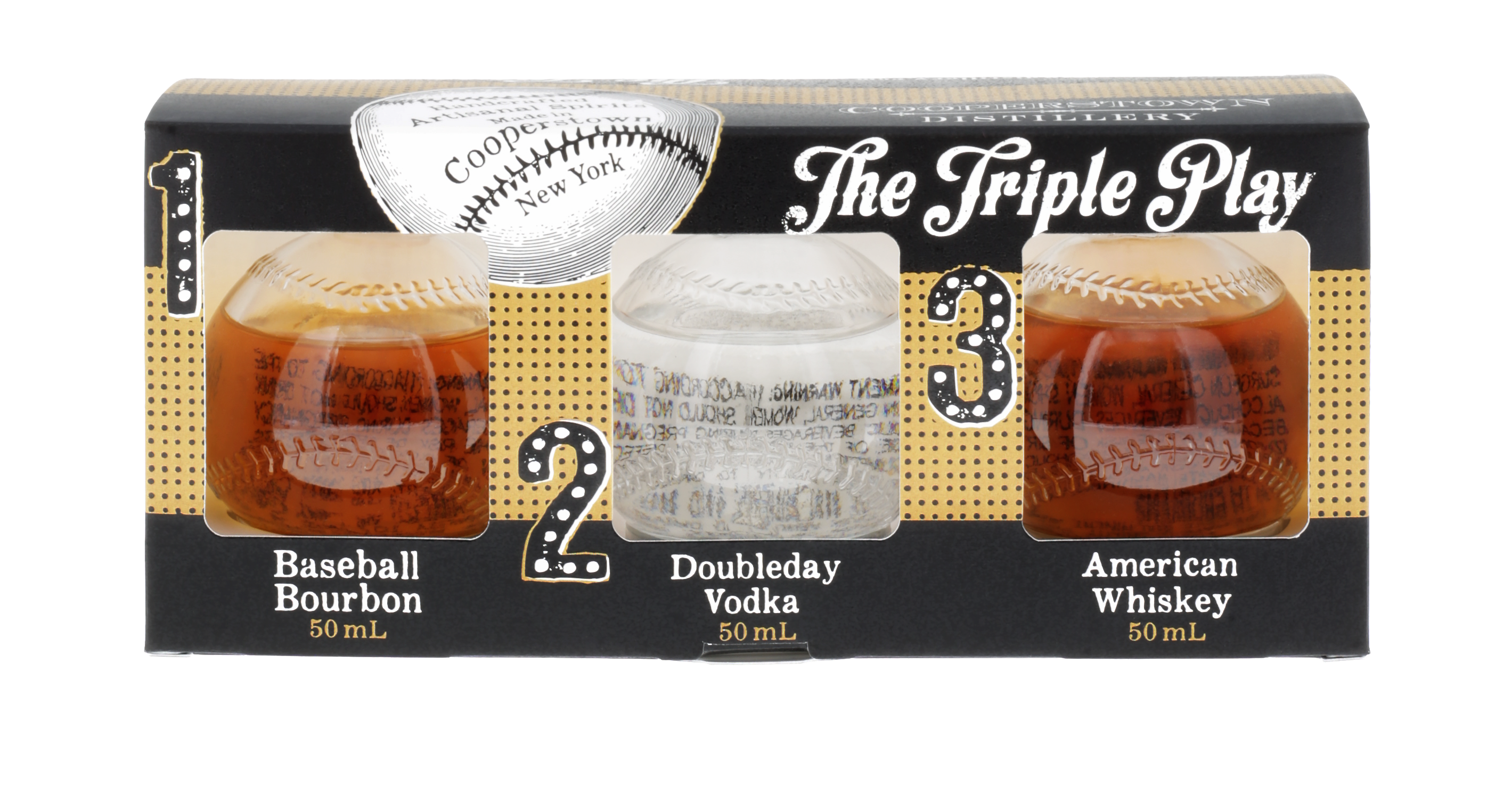 Cooperstown Distillery Mini Triple Play Box Set