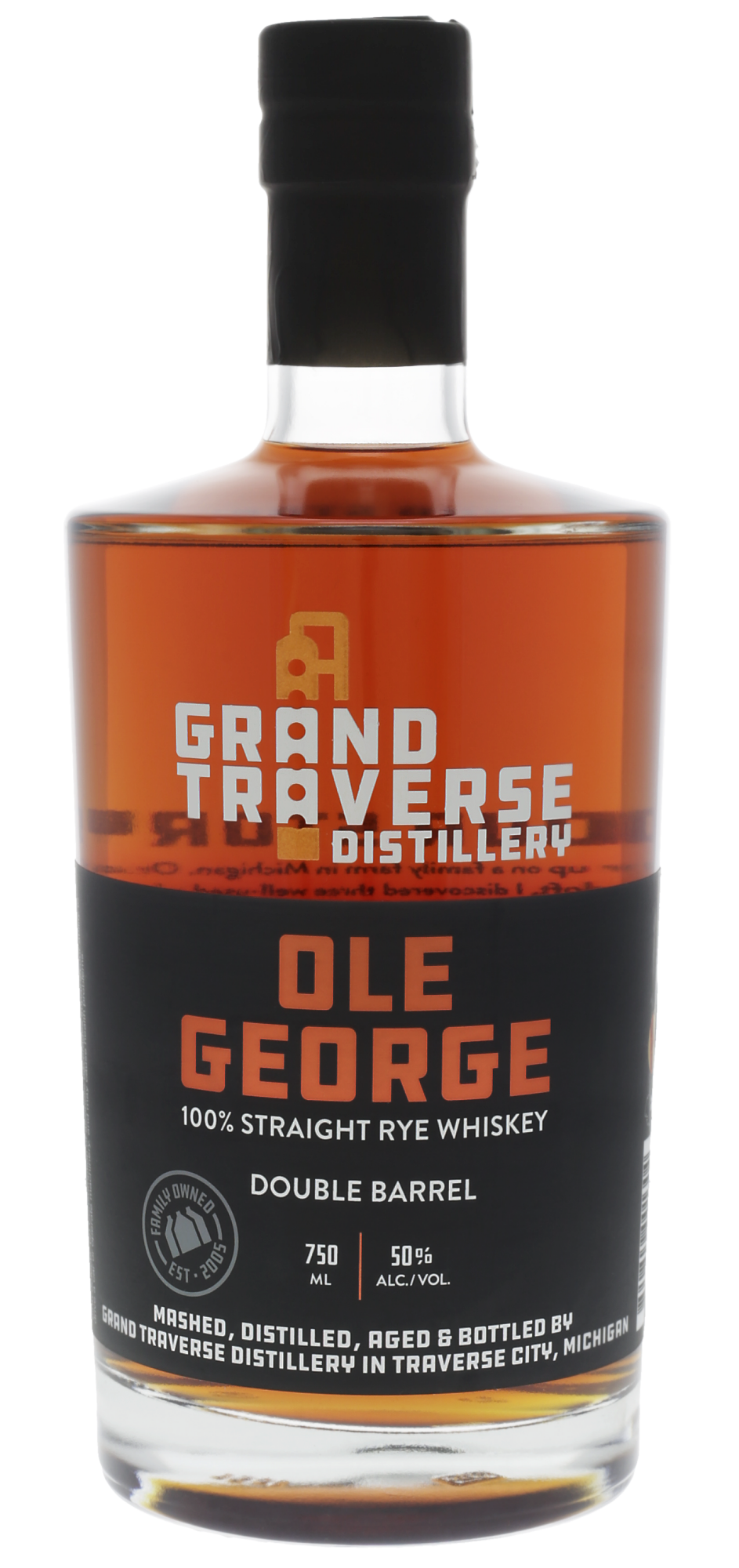 Grand Traverse Double Barreled Ole George Rye Whiskey