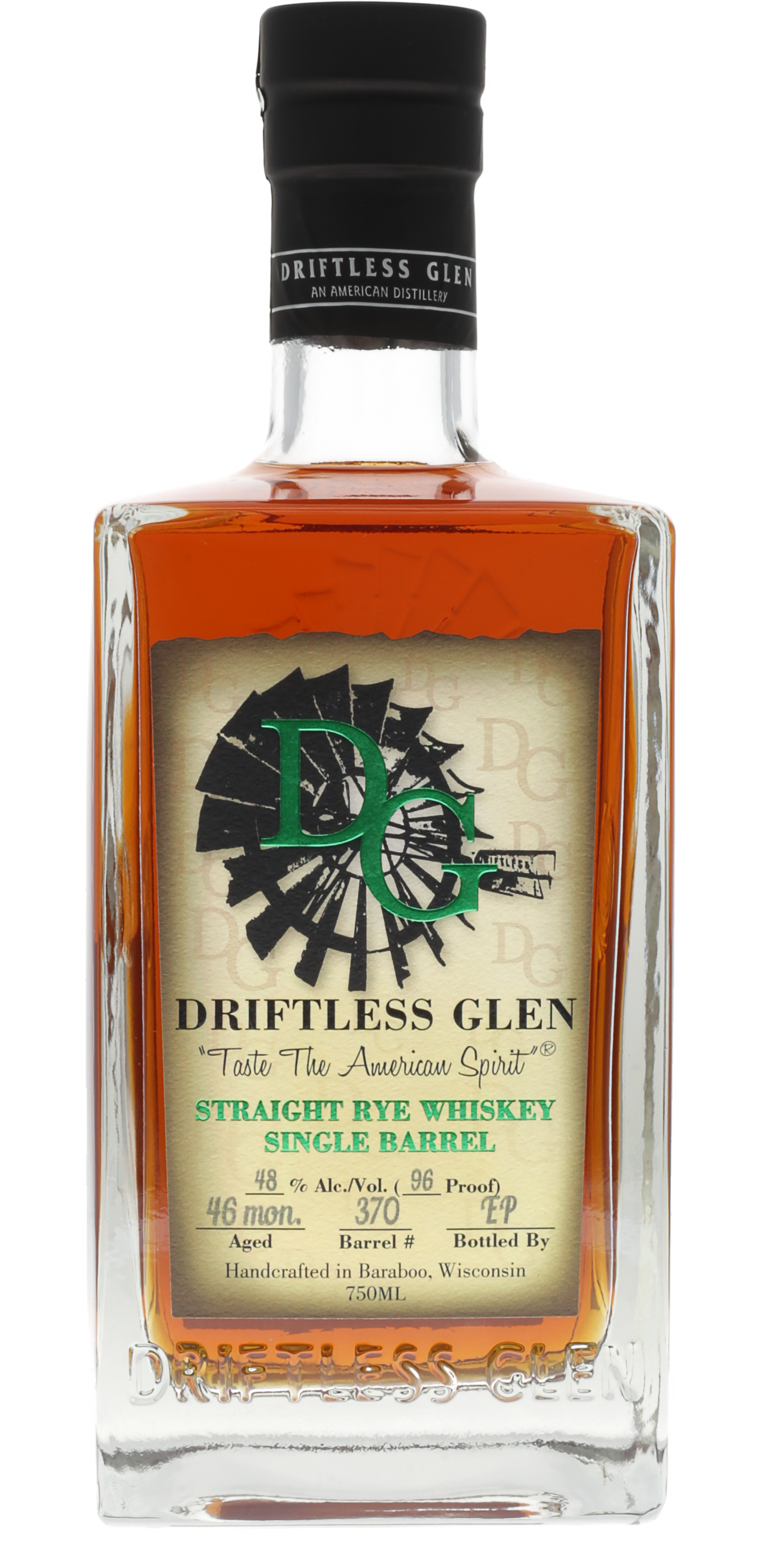 Driftless Glen Single Barrel Rye Whiskey