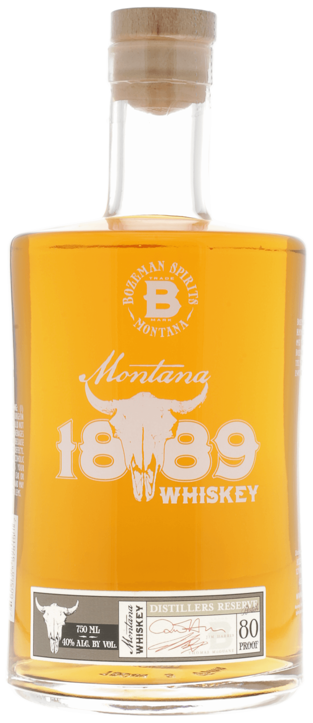 Bozeman Montana 1889 Whiskey