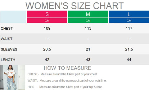 Lapel Button Printed Women's Top Size Chart