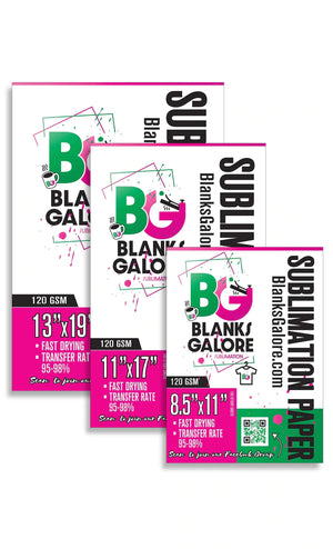 BG Sublimation Paper | No Bleeding & Bright Color Release 8x11 (100 sheets total) - CBI Sublimation Blanks and Epoxy Resin Molds