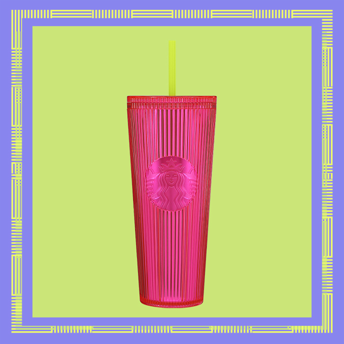 Iridescent Magenta Bling Cold Cup (24 oz)
