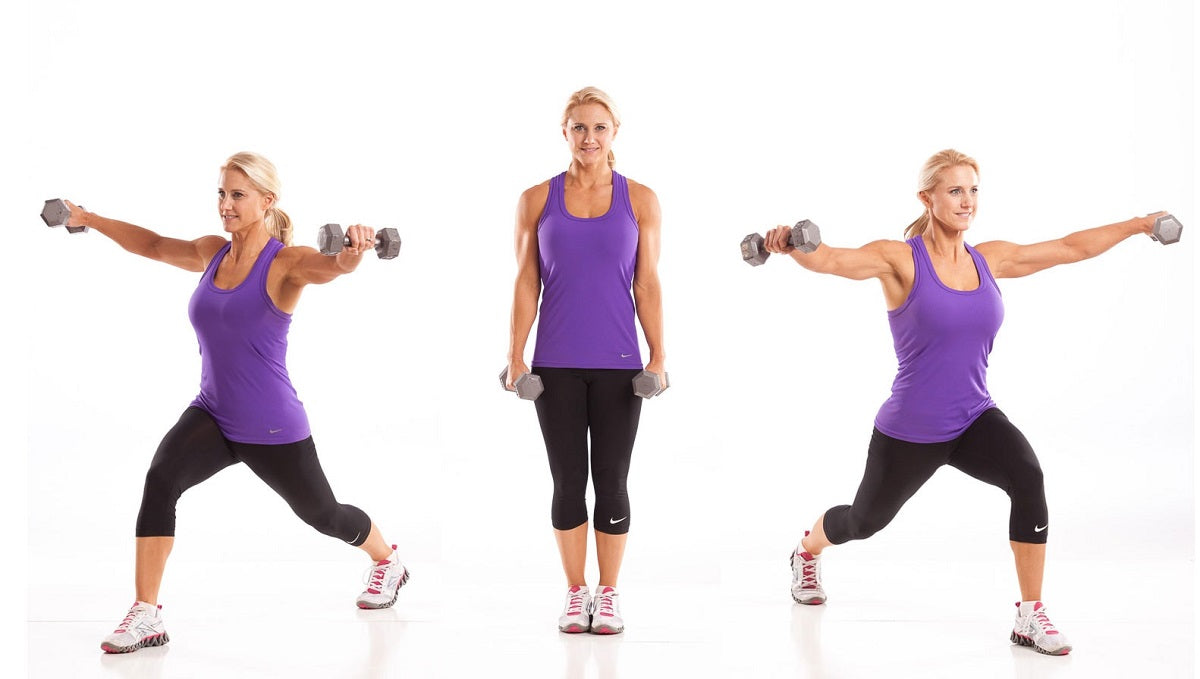 Shoulder Lateral Raise with Lunge