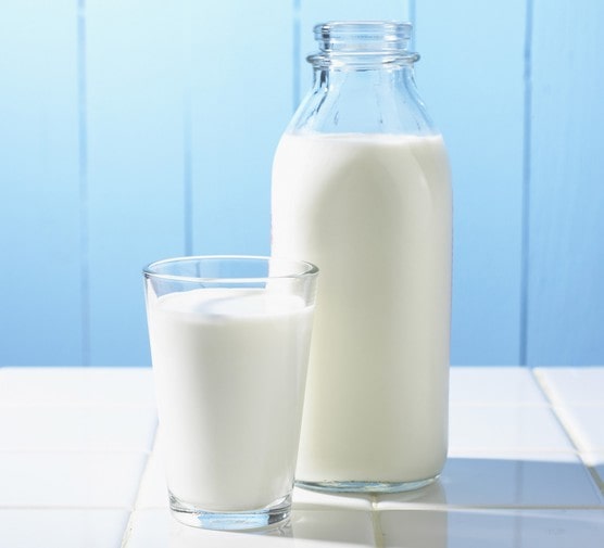 Milk contains protein along with calcium and vitamin D