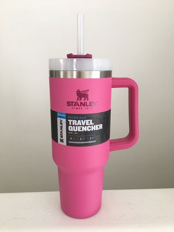 Hot Pink Stanley Cup 40oz w/ Handle