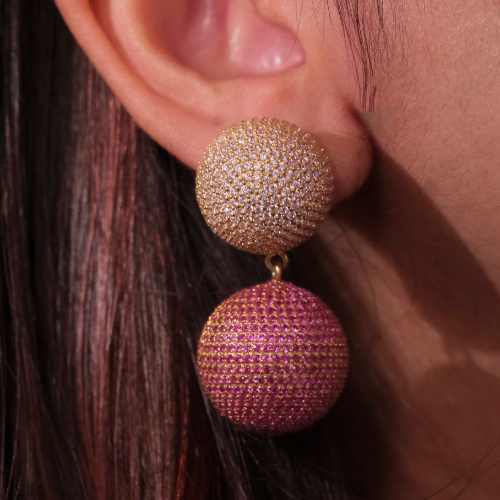 Lupinus Bloom Gold Drop Earrings | Jewelry Online Shopping | Gold Studs &  Earrings