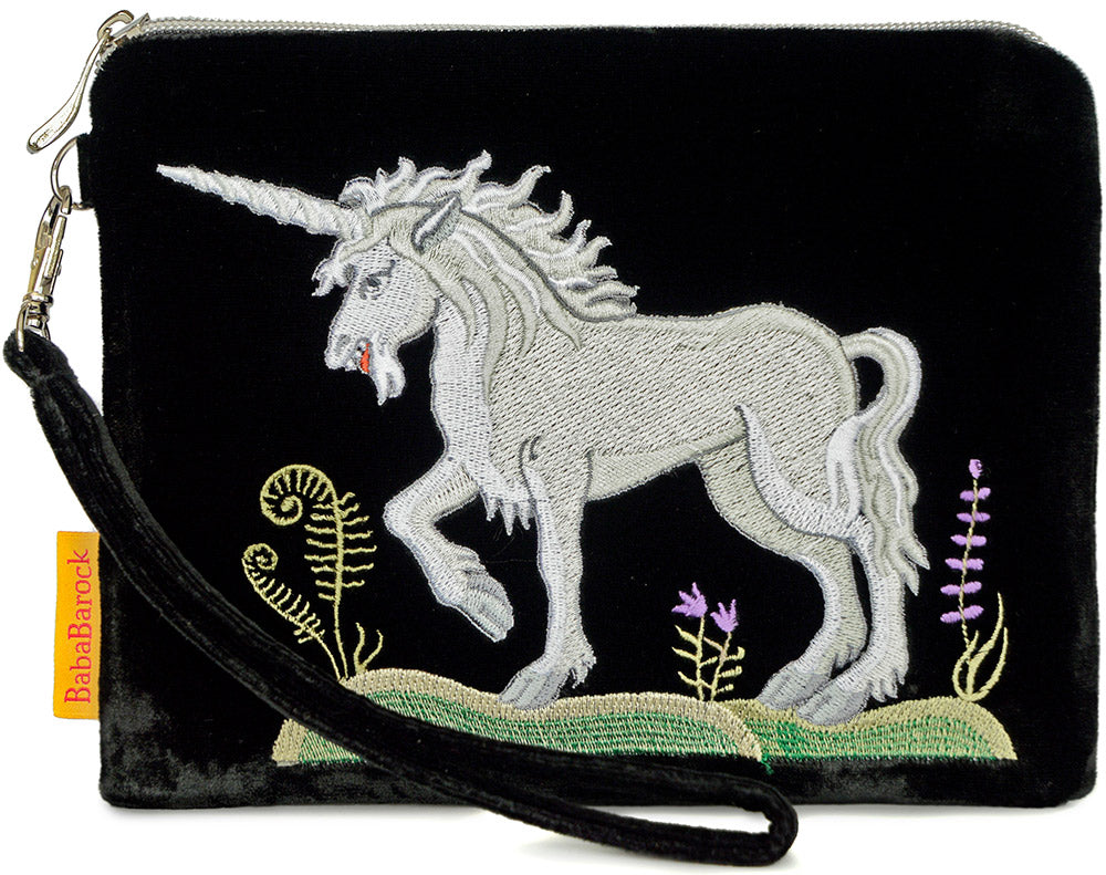 velvet embroidered bag