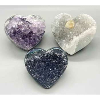 2-4" Amethyst Druse Heart