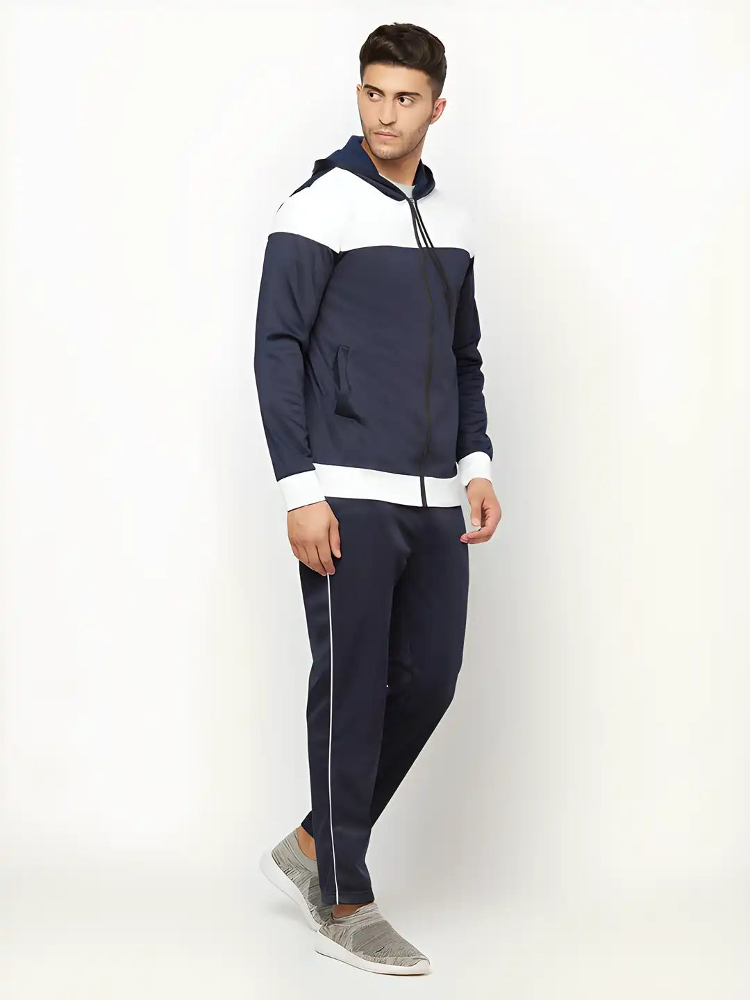Polyester Color Block Regular Fit Mens Track Suit