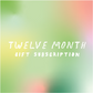 12 month gift subscription