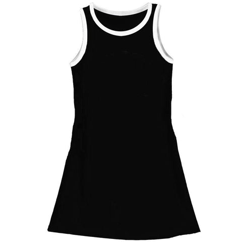 black and white tank dress