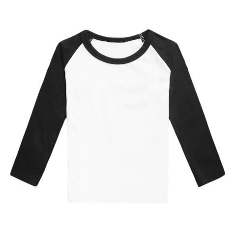 black and white raglan shirt