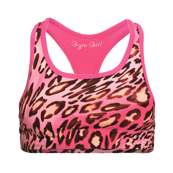 Inspired Activewear | Sports Bra in Pink Leopard | Gym Girl