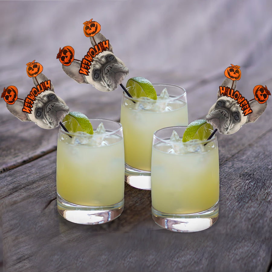 Halloween Drink Stirrers | Custom Face Photo Cocktail Drink Stirrer - Custom Party Decorations