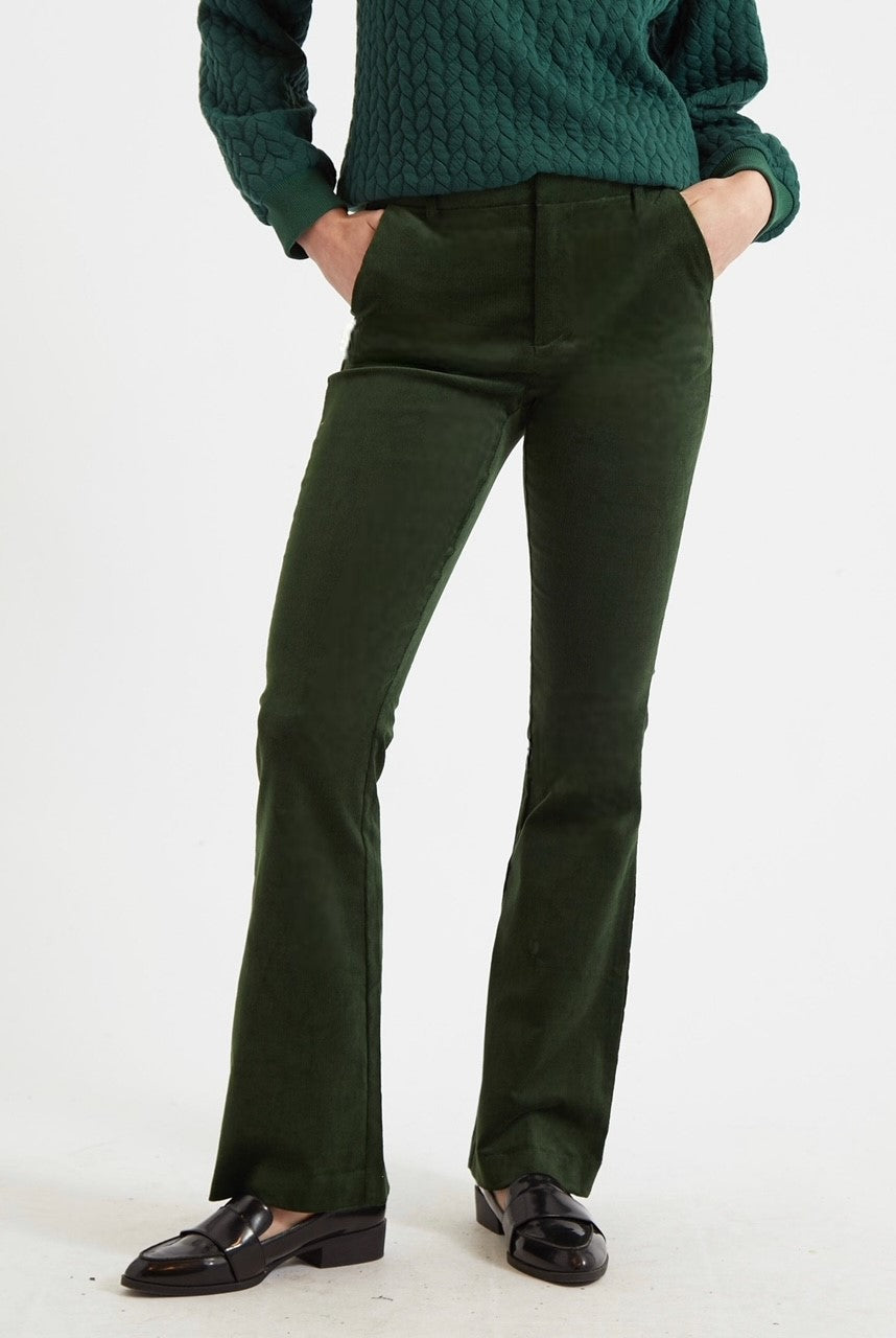 Jayelyn Babycord Flared Trouser - Forest Green product