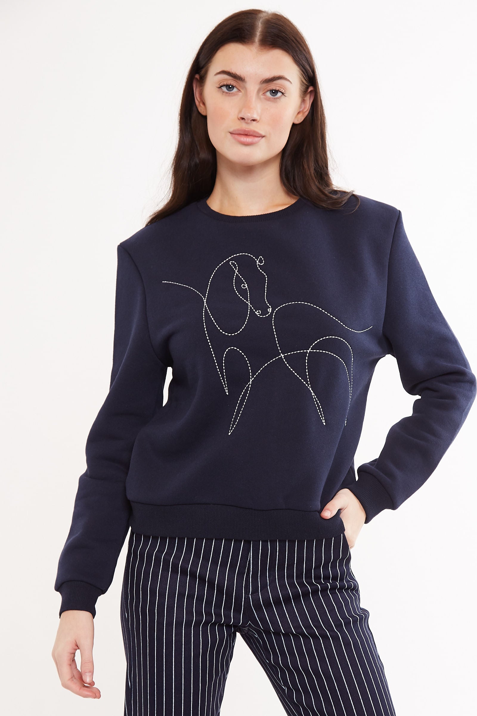 Louche Jan Cheval Embroided Sweatshirt Navy product