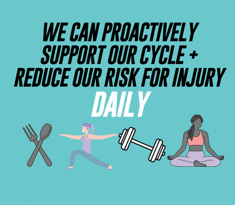 Here is what we can proactively do to reduce our injury risk overall: