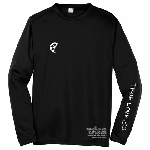 True Love Long Sleeve Black Performance Shirt