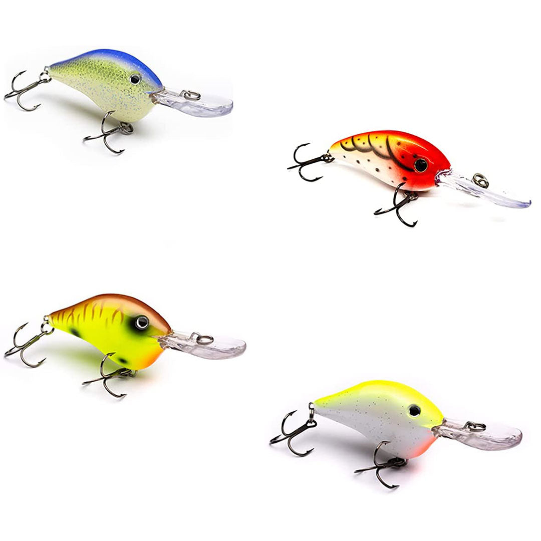 TBUYMAX 10PCS FISHING LURE SPINNERS BASS TROUT HARD CRANKBAIT KIT