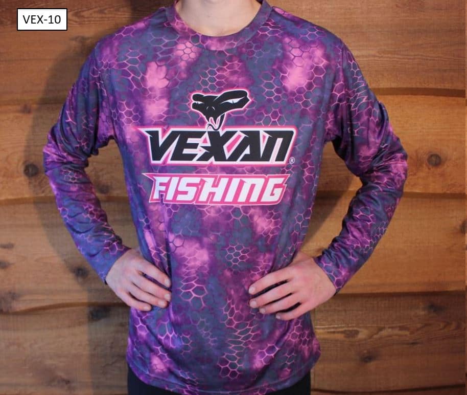 Vexan Fishing Long Sleeve T-Shirt Purple Orange Scales Camo Pattern – VEXAN®