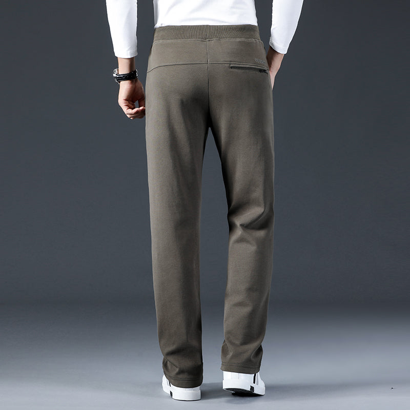 Men's Sweatpants, Straight Fit, Front and Back Zipper Pockets, Sweat Pants