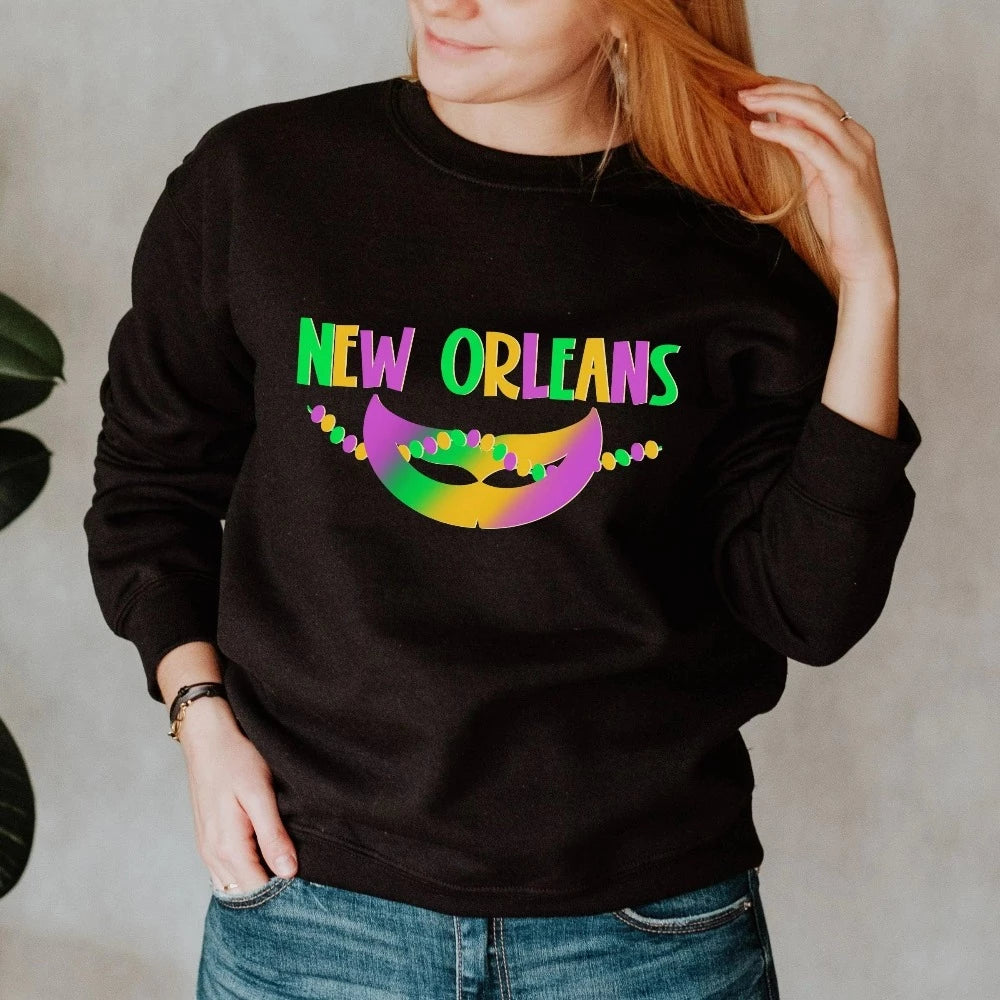 Mardi Gras Beads Sweatshirt – Jonomea