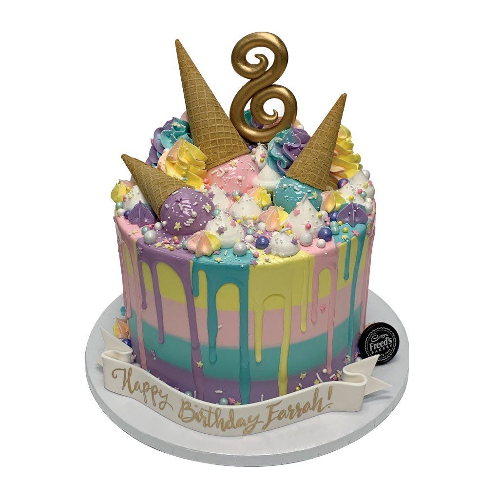 Ice Cream Rainbow Birthday Cake – Freed's Bakery