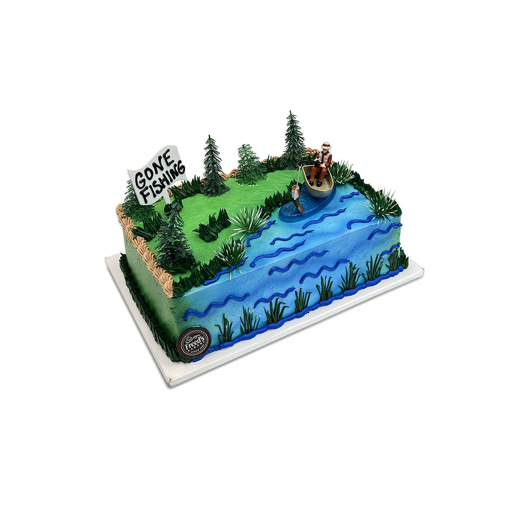 Gone Fishing Birthday Cake Theme Cake Freed's Bakery 
