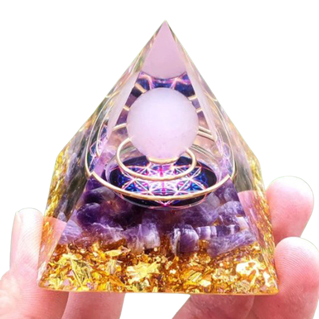 Ash Healing Energy Pyramid Crystal