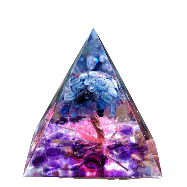 Mystical Tree Of Life Healing Energy Pyramid Crystal