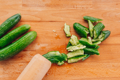 smashed cucumbers