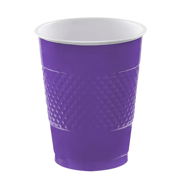 Plastic 16 oz Stadium Cup - Purple (25 Pack)