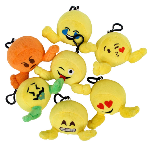 Rhode Island Novelty - Poop Emoticon Plush Key Clip - Surprised (2.75 inch)