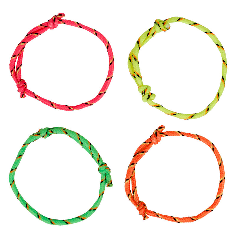 Bedwina friendship bracelets for kids - (bulk pack of 144) neon adjustable  woven rope best friend bracelets for girls and boys - bff