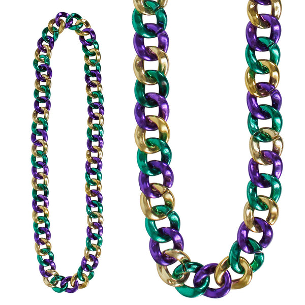 (Price/144 Pieces) OD439 Bulk Mardi Gras 6mm Bead Necklaces