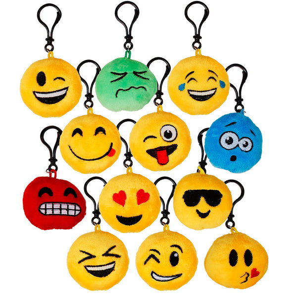 Rhode Island Novelty - Poop Emoticon Plush Key Clip - Surprised (2.75 inch)