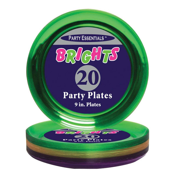 Party Essentials Hard Plastic Party Cups/Tumblers - 10-Ounce - Mardi Gras Mix - 50-Count
